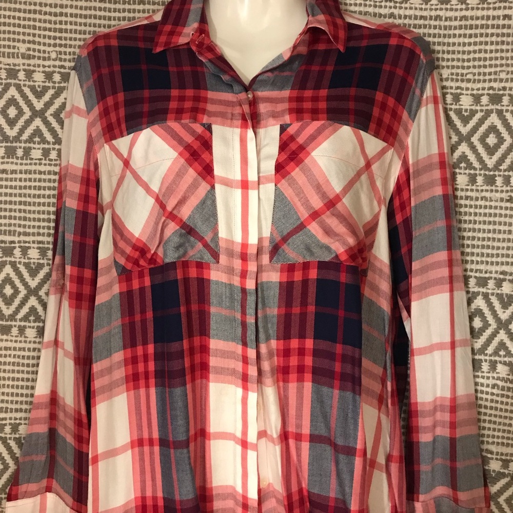 Plaid express blouse